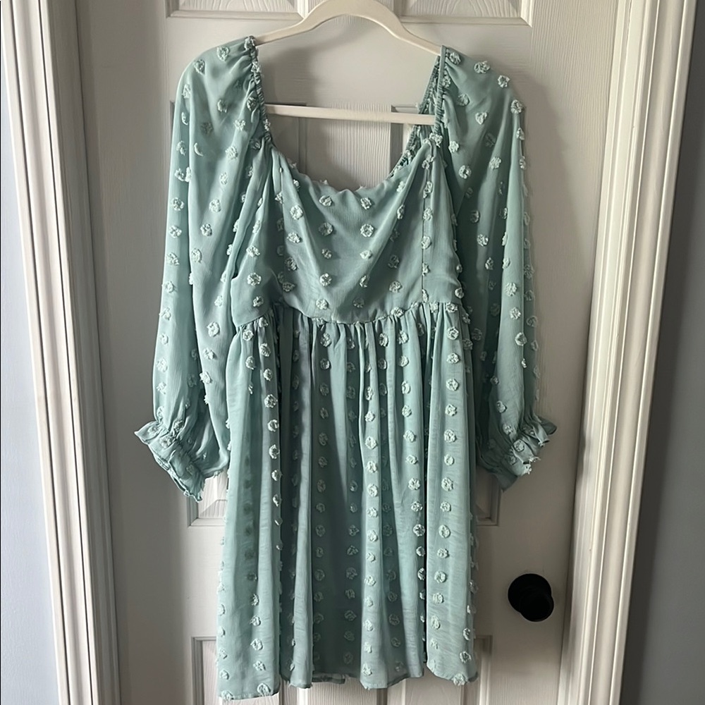 Blue/Green Dot Dress